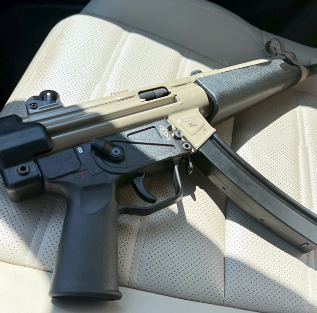 MP5 on Car Seat